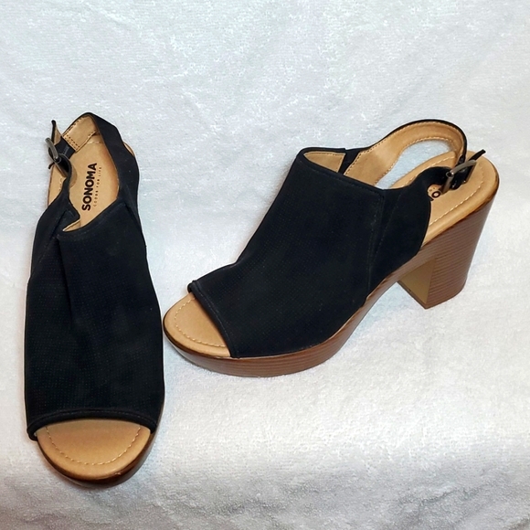 Sonoma Shoes - Sonoma Black and Brown Platform Heels